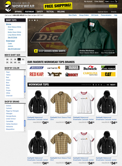 New Toughweld.com Category Page