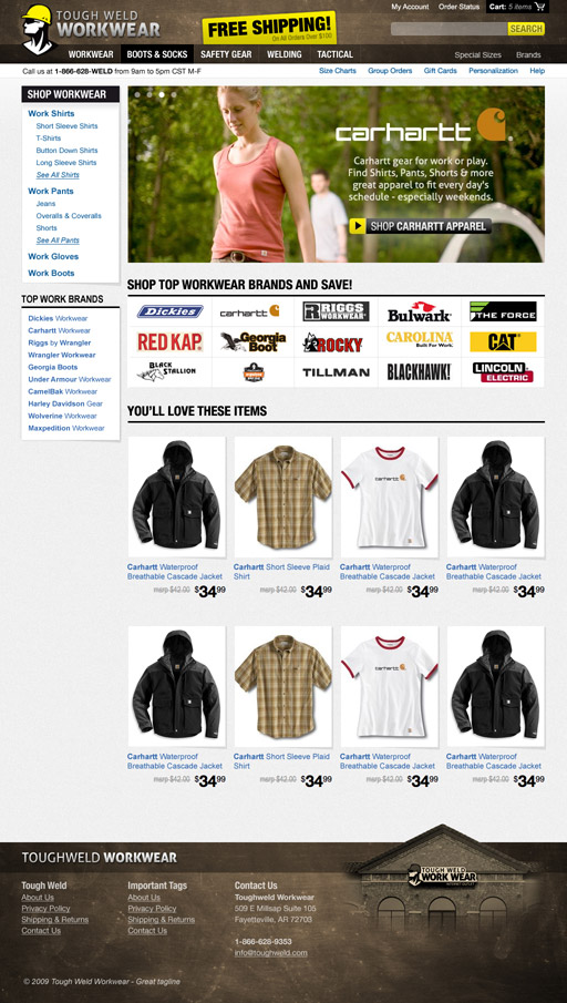New Toughweld.com Homepage